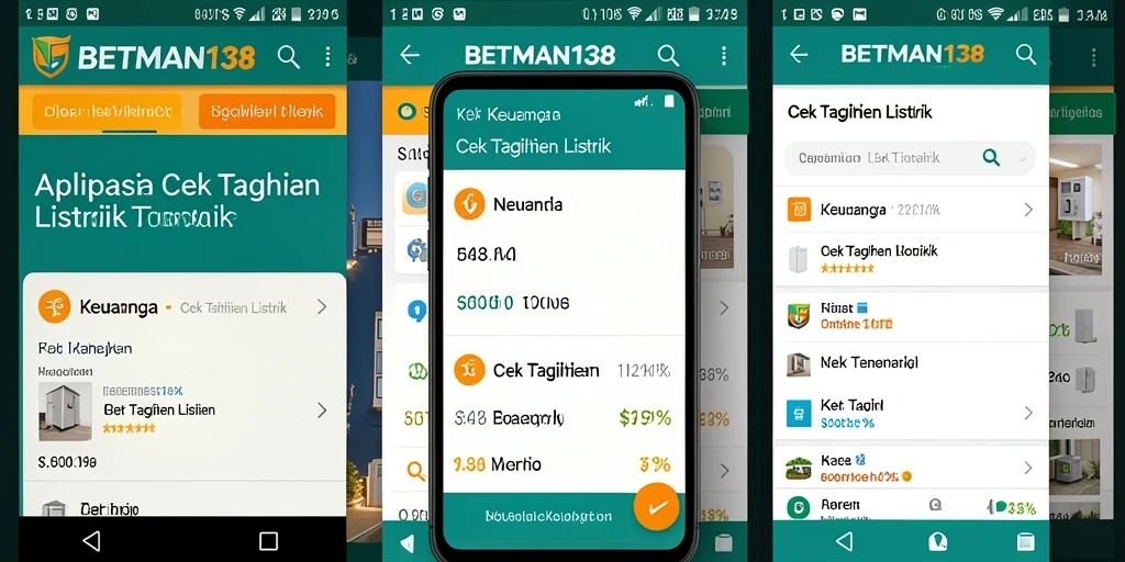 Antarmuka utama BETMAN138 untuk cek tagihan listrik yang intuitif.