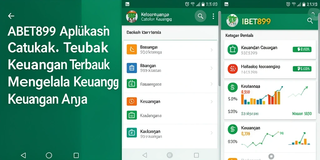 Tampilan antarmuka utama IBET899 dengan fitur Catatan Keuangan.
