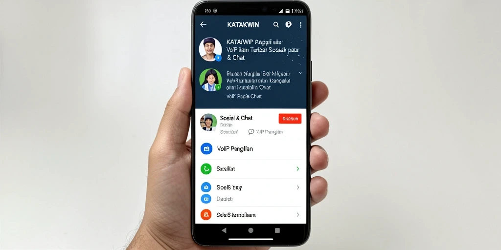 Tampilan antarmuka KATAKWIN untuk VoIP Panggilan yang menarik.