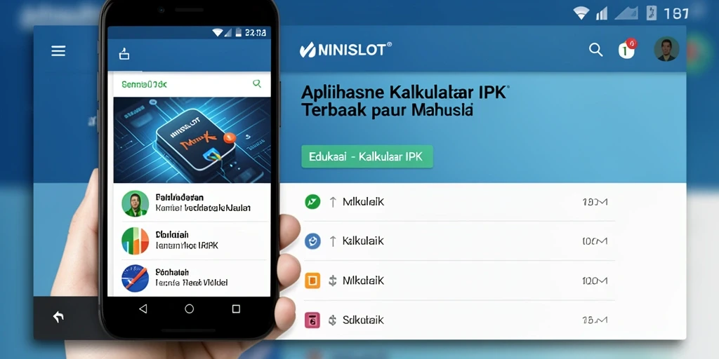 Antarmuka aplikasi MINISLOT yang sederhana dan informatif untuk Kalkulator IPK.