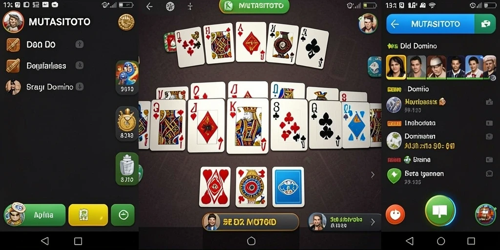 Tampilan antarmuka menarik dari game Domino MUTASITOTO.