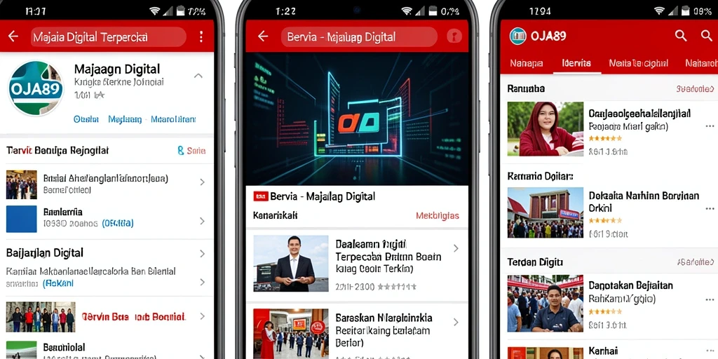 Tampilan antarmuka OJA89 yang menarik dan informatif.