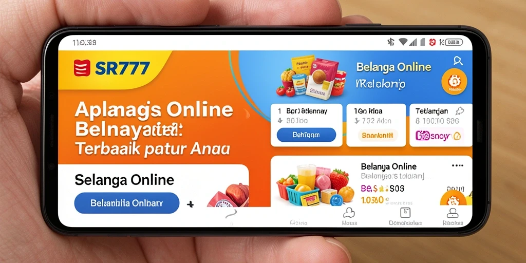 Antarmuka aplikasi SR777 yang memudahkan pengguna berbelanja online.