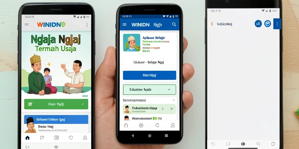 Antarmuka aplikasi WINIDN yang menarik dan mudah digunakan.